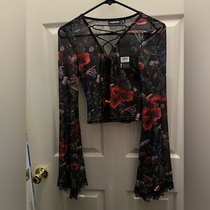 Jawbreaker Meadow mesh top new with tags XS